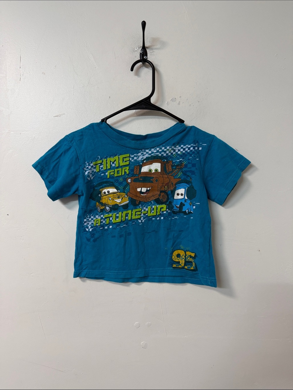 Disney Cars Teal Blue Tee with Tow Mater Graphic
